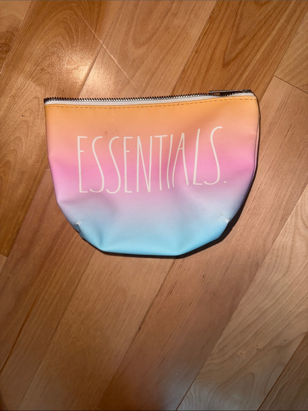Rae Dunn ESSENTIALS Ombre Rainbow Cosmetic Pouch Never used